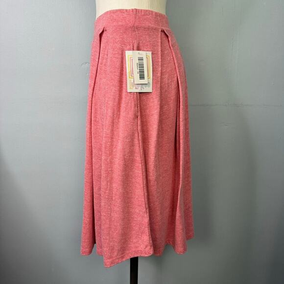 LuLaRoe Madison Marled Salmon Pleated Skirt with Pockets Women's Size XS - Picture 4 of 12